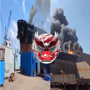 Kapal Tanker Federal 2 Lagi Docking Terbakar di Galangan PT ASL Shipyard Tanjunguncang