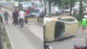 Laka Lantas Libatkan Mobil dan Motor di Jaksel, Polisi: Pengendara Sudah Diamankan