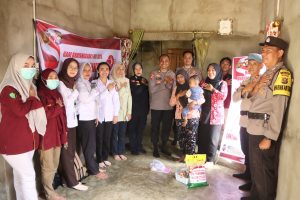 Sambut HUT Bhayangkara Ke 79, Polres Banyuasin Gelar Baksos