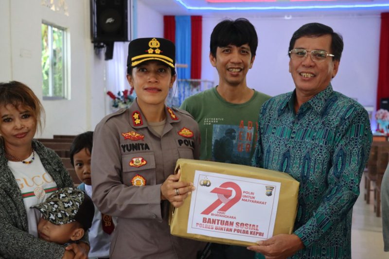 Jelang Hut Bhayangkara ke 79, Polres Bintan Laksanakan Bantuan Sosial dan Bakti Kesehatan