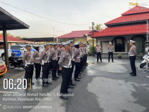 Satlantas Polres Karimun Gelar Strong Point Pagi di Titik Rawan Lalu Lintas