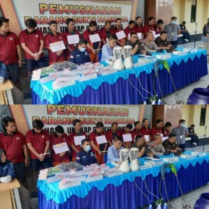 Musnahkan BB 11,7 Kg Sabu dan 1.317 Butir Ekstasi, Polda Sumsel Tangkap 17 Kurir