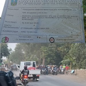 Jalan Raya di Bondowoso Terimbas Proyek Senilai Rp 6,3 Miliar