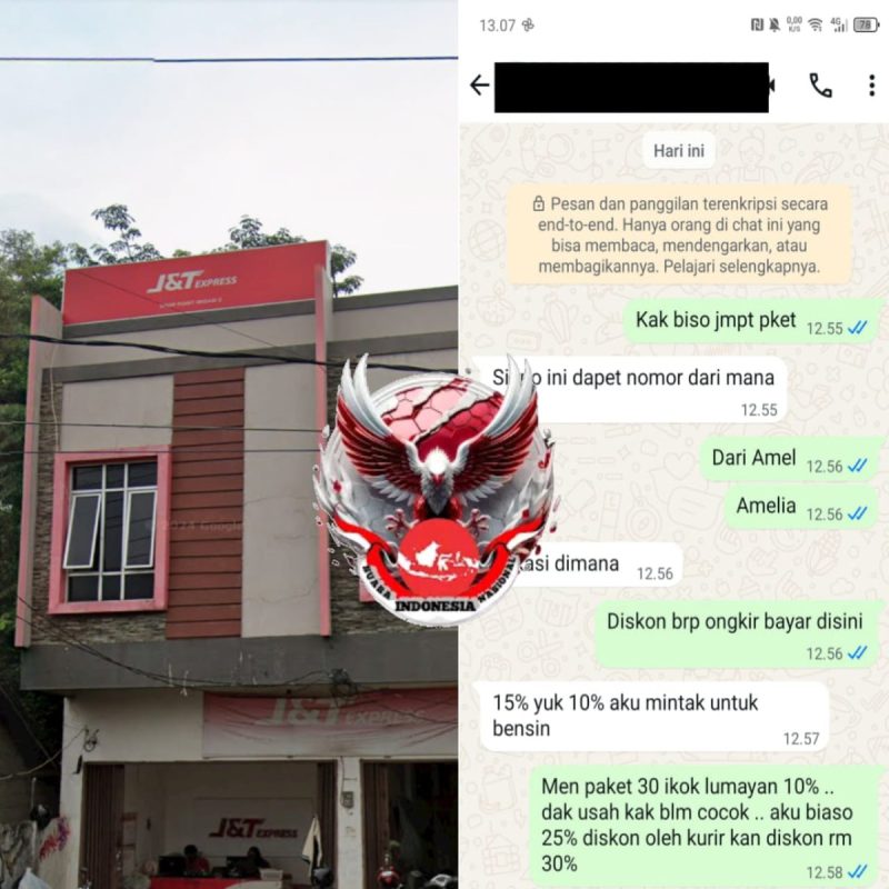 GEGER…..!! Diduga Nama dan Pelayanan J&T Express Drop Point Irigasi 2 Di Rusak, Oleh OKNUM Kurir Nakal